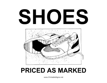 Shoes Yard Sale Sign