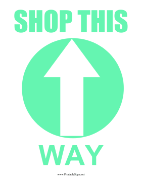 Shopping Direction Floor Sign