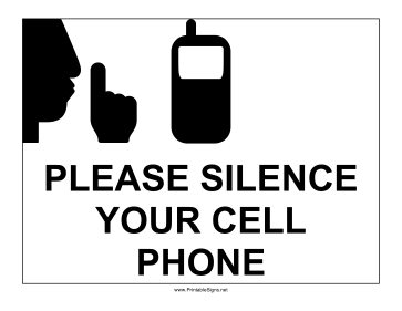 Silence Cell Phone Sign