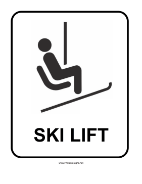 Ski Lift Sign