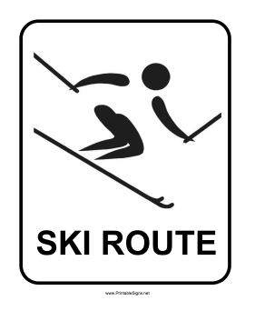 Skiing Sign