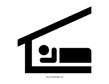 Sleeping Shelter Sign