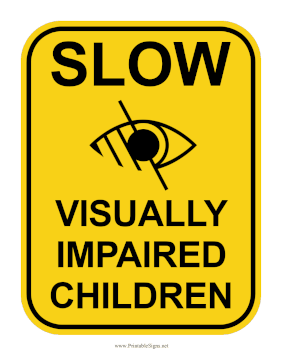 Slow Sign Visually Impaired Children Sign