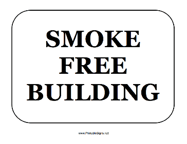 Smoke Free Building Sign