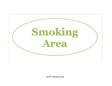 Smoking Area Sign