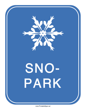Sno-Park Sign