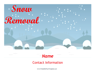 Snow Removal Services Flyer Sign