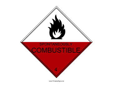 Spontaneously Combustible Sign