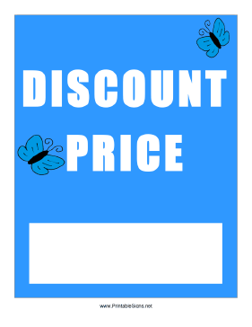 Spring Discount Price Sign