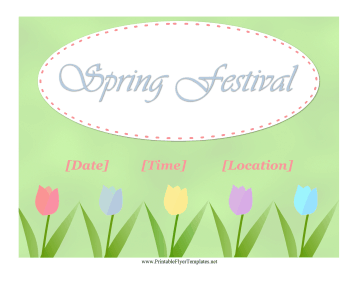 Spring Festival Flyer Sign