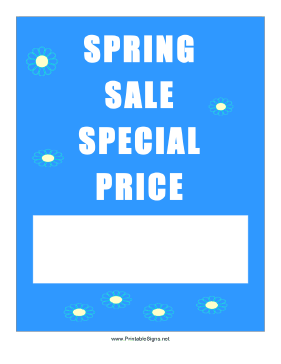 Spring Sale Special Price Sign