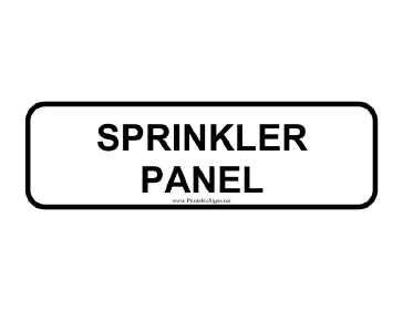 Sprinkler Panel Sign