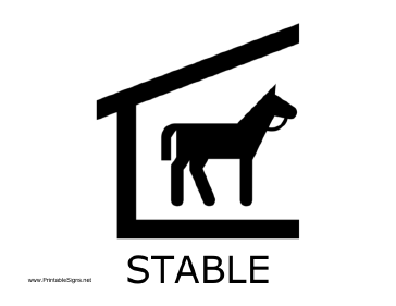 Stable with caption Sign