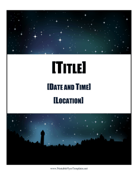 Starry Night Flyer Sign