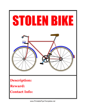 Stolen Bike Sign