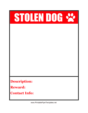 Stolen Dog Sign
