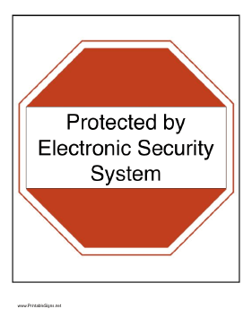 Electronic Security Sign