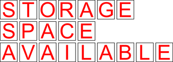 Storage Space Available Sign
