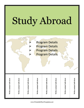 Study Abroad Flyer Sign