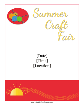 Summer Craft Show Flyer Sign