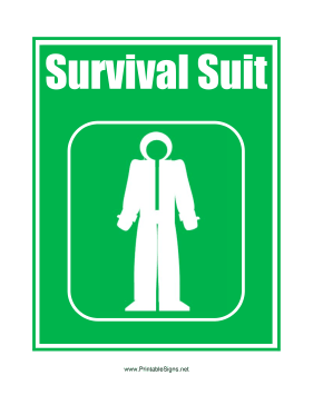 Survival Suit Sign