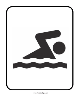 Swimming Sign