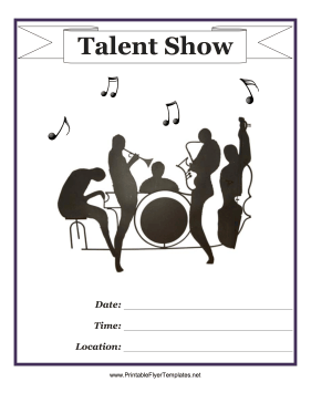 Talent Show Flyer Sign