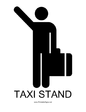 Taxi Stand with caption Sign