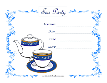 Tea Party Flyer Sign