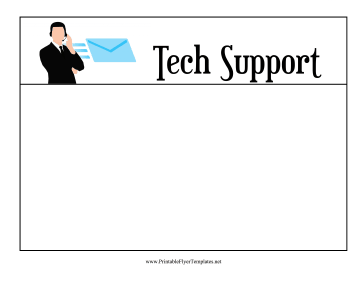 Tech Support Flyer Sign