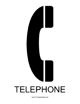 Telephone with caption Sign