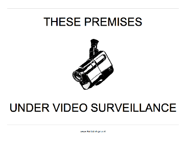 These Premises Video Surveillance Sign