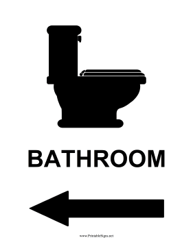 Toilet Left Sign