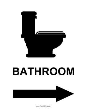 Toilet Right Sign