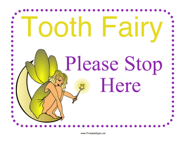 Tooth Fairy Sign
