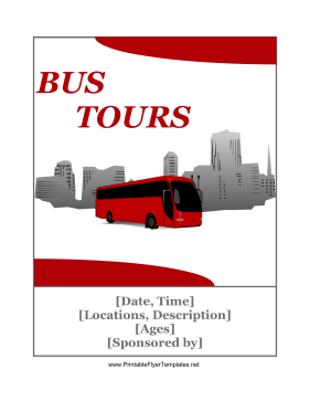 Tour Bus Flyer Sign