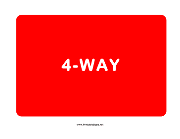 4 Way Sign