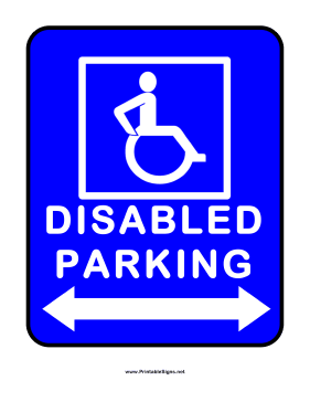 Disabled Parking Sign