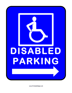 Disabled Parking Right Sign