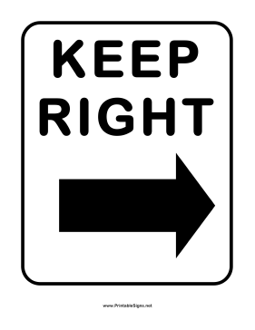 Keep Right Sign