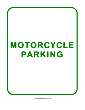 Motorcycle Parking Sign