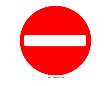 No Entry Sign