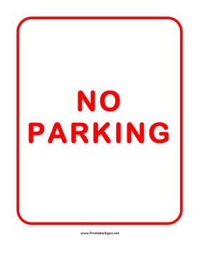 No Parking Sign