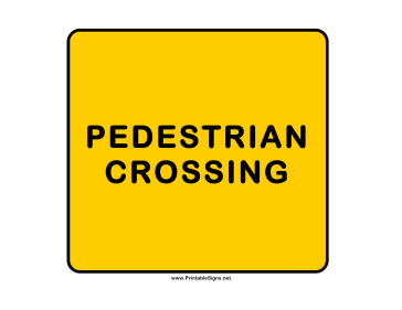 Pedestrian Crossing Sign