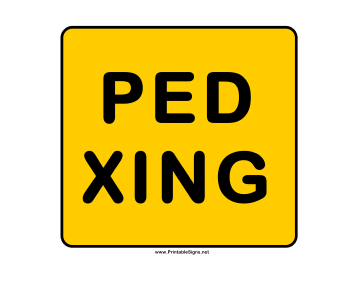 Pedestrian Crossing Sign