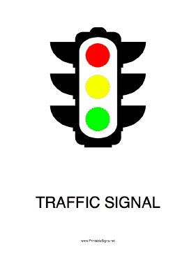 Traffic Signal Sign