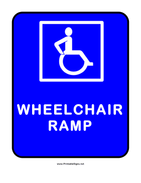 Wheelchair Ramp Sign