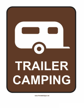 Trailer Camping Sign