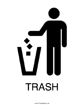 Trash Sign