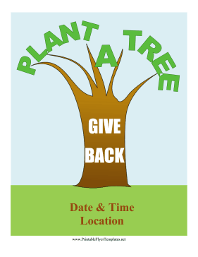 Tree Planting Flyer Sign